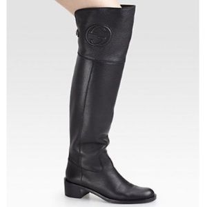 Gucci Soho over the knee riding boots.